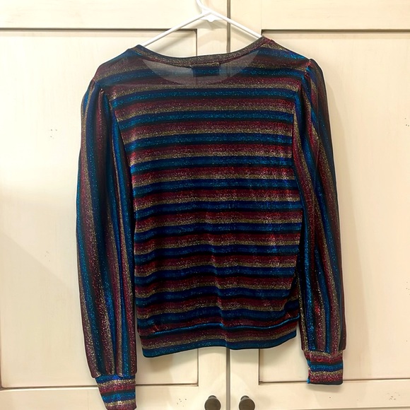 Sam & Lavi Stretch knit multicolor shiny top - Picture 3 of 3